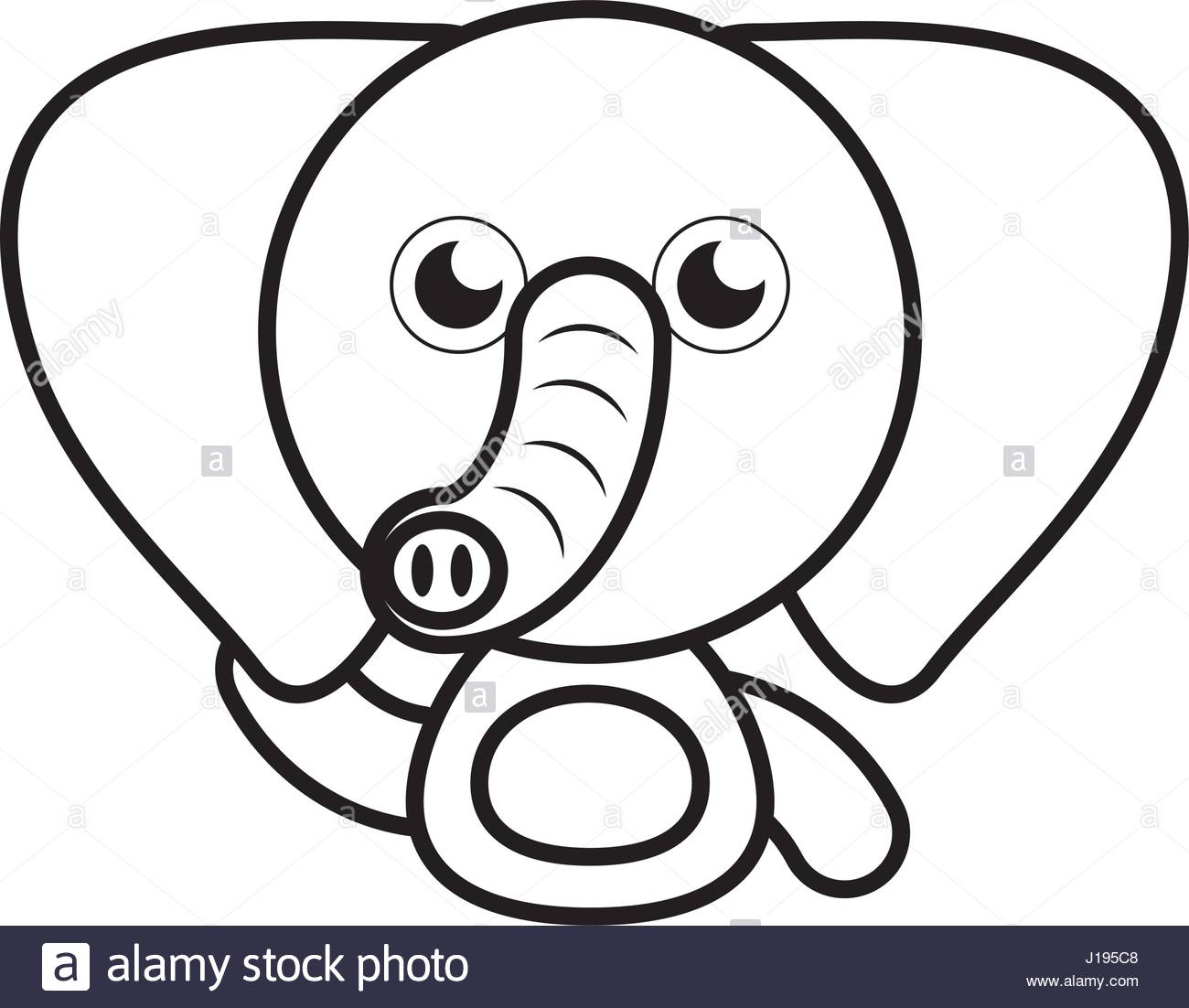 1300x1102 Elephant Animal Toy Outline Stock Vector Art Amp Illustration