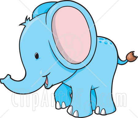 450x387 Elephant Clipart Blue