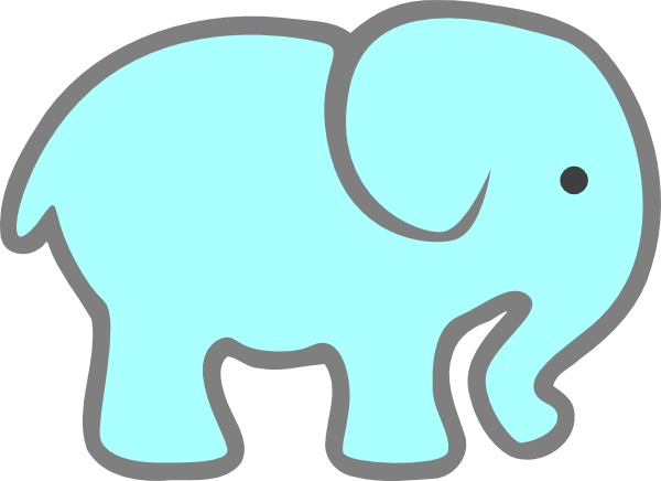 600x436 Blue Baby Elephant Png, Svg Clip Art For Web