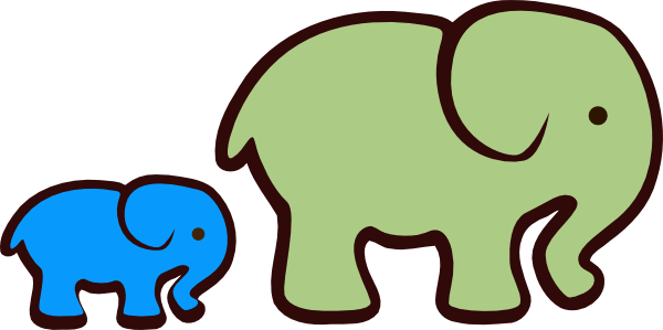 600x299 Small Clipart Elephant Baby