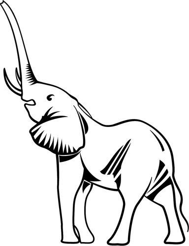 384x500 Czeshop Images Clip Art Elephant Black And White