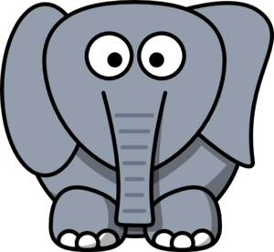 300x276 Elephant Clip Art Black And White Free Clipart 3