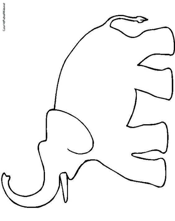 564x710 Best Elephant Outline Ideas Easy Elephant
