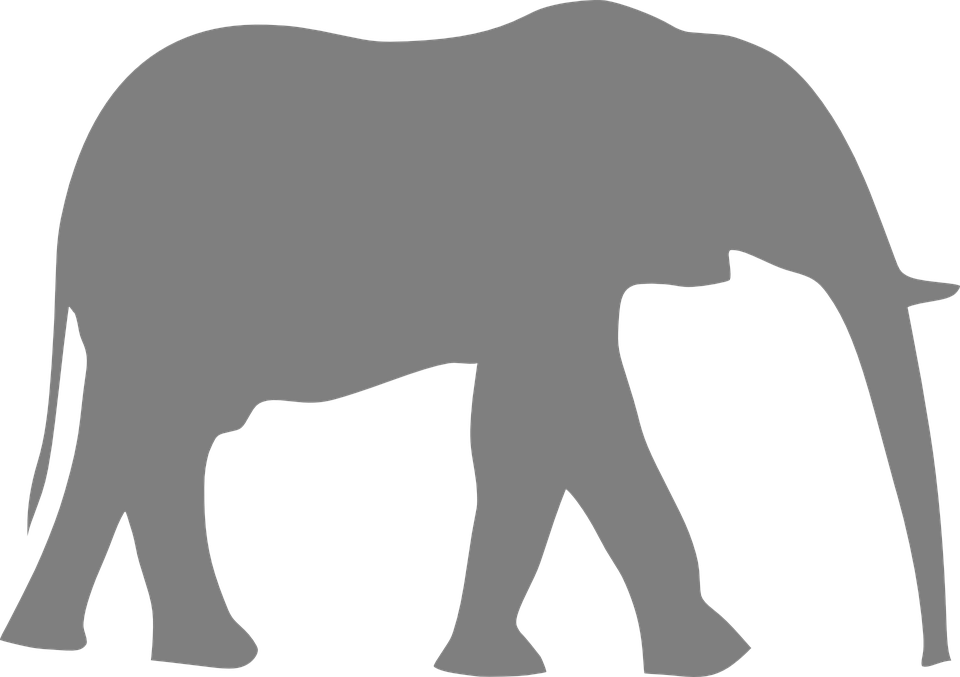 960x677 Elephant Silhouette Clipart Transparant Background