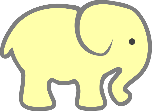 600x436 Cute Elephant Silhouette Clip Art Clipart Panda