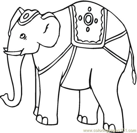 550x535 Drawn Asian Elephant Coloring Page