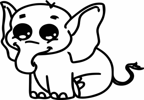 476x333 Elephant Coloring Page Image Clipart Images