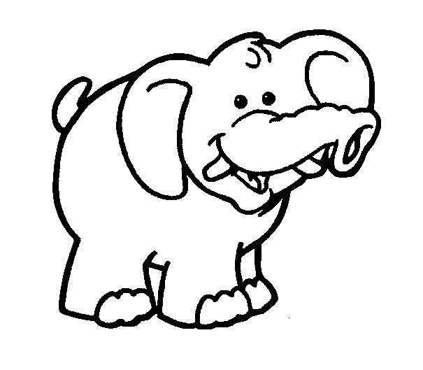 605x529 Baby Elephant Coloring Pages For Kids 8999,