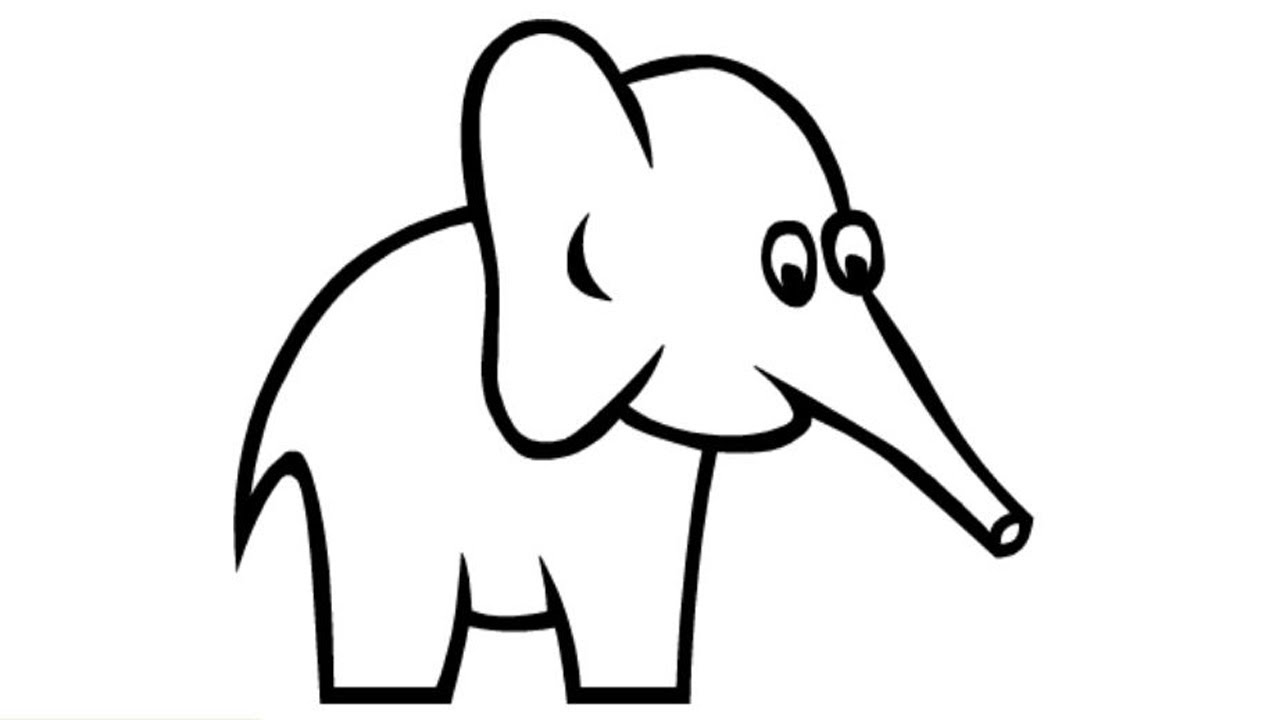 1280x720 How To Draw A Elephant