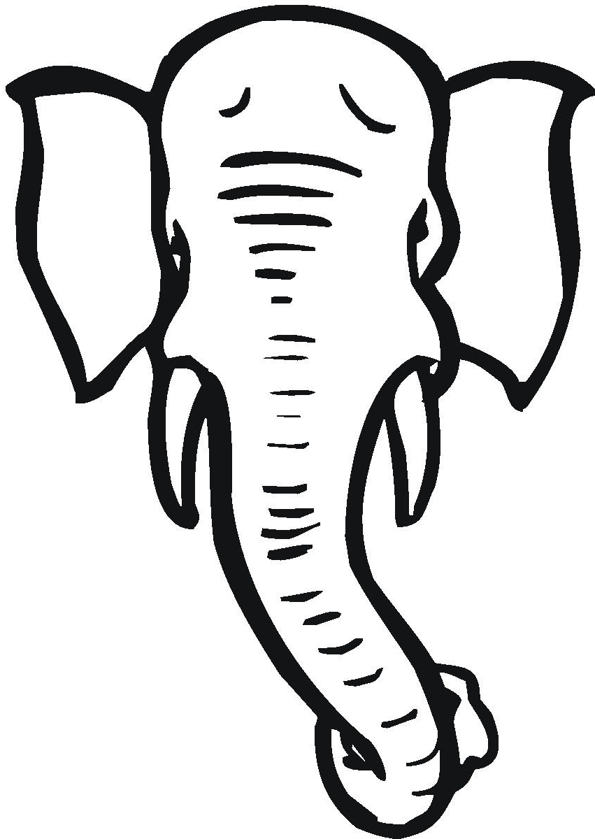 851x1200 Indian Elephant Face Drawing Indian Elephant Head Clipart