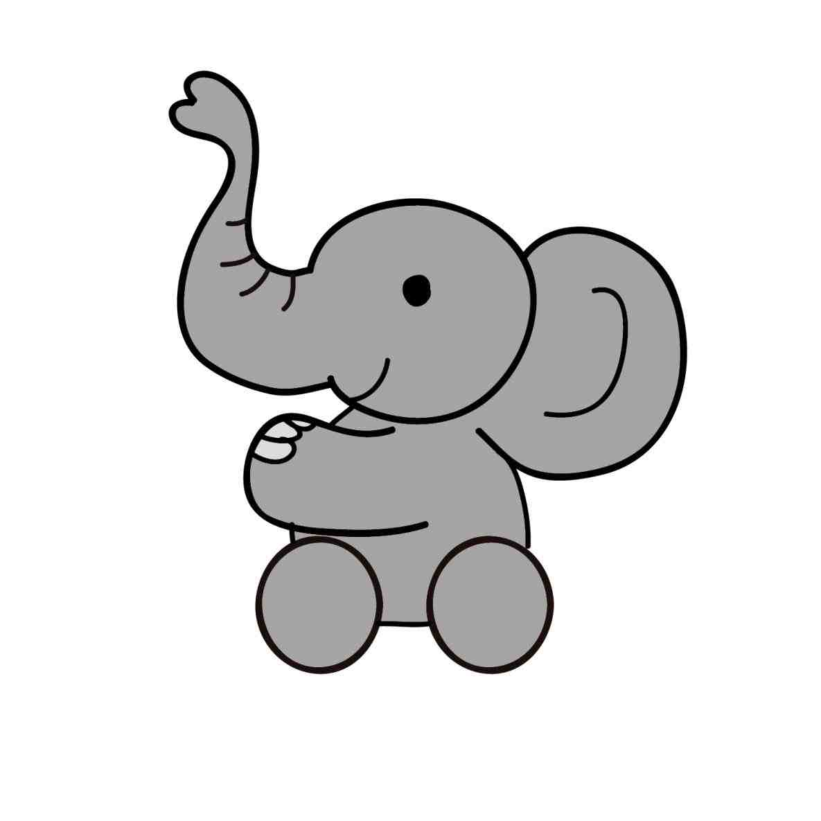 1185x1185 Cute Drawings Of Baby Elephants