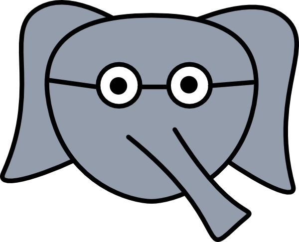 600x486 Elephant Face Glasses Clip Art