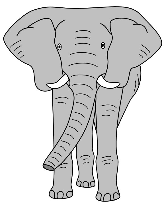 576x720 Elephant Head Clipart