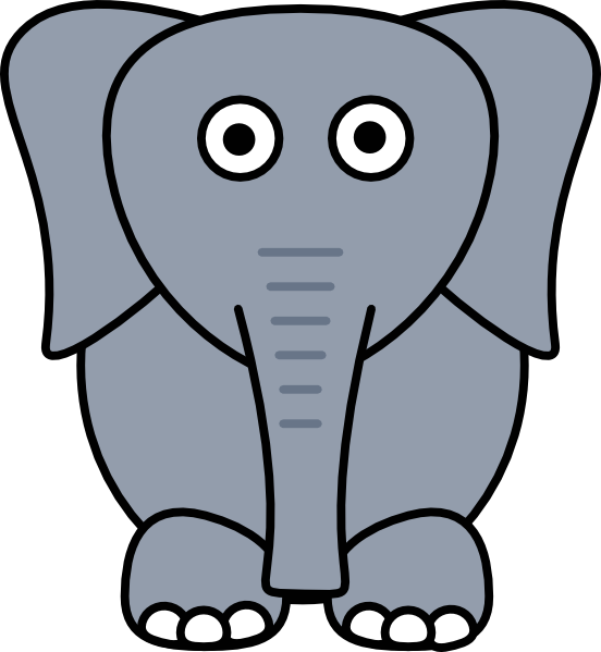 552x599 Larger Clipart Elephant Cartoon