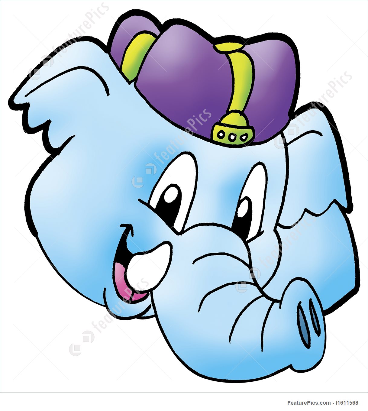 1218x1360 Elephant Head Illustration