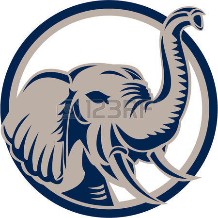450x449 5,255 Elephant Head Stock Illustrations, Cliparts And Royalty Free