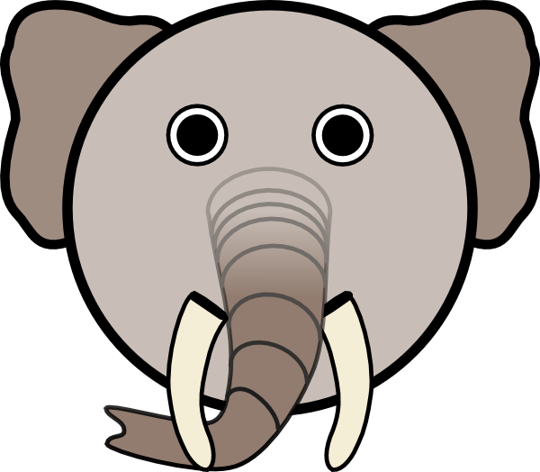 600x524 Elephant Head Clipart Clipart Kid