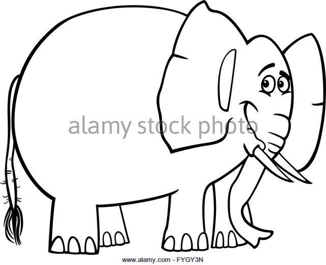 640x521 Black White Happy Cartoon Elephant Stock Photos Amp Black White