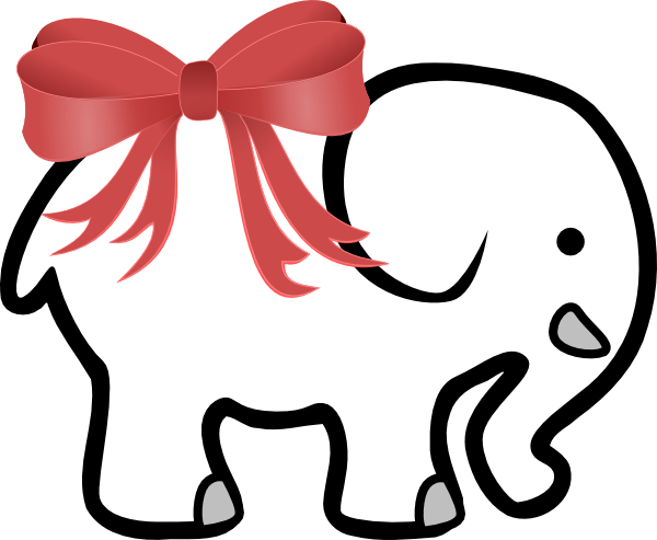 600x493 White Elephant Clip Art