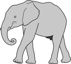 300x273 Elephant Clip Art Vector Clip Art