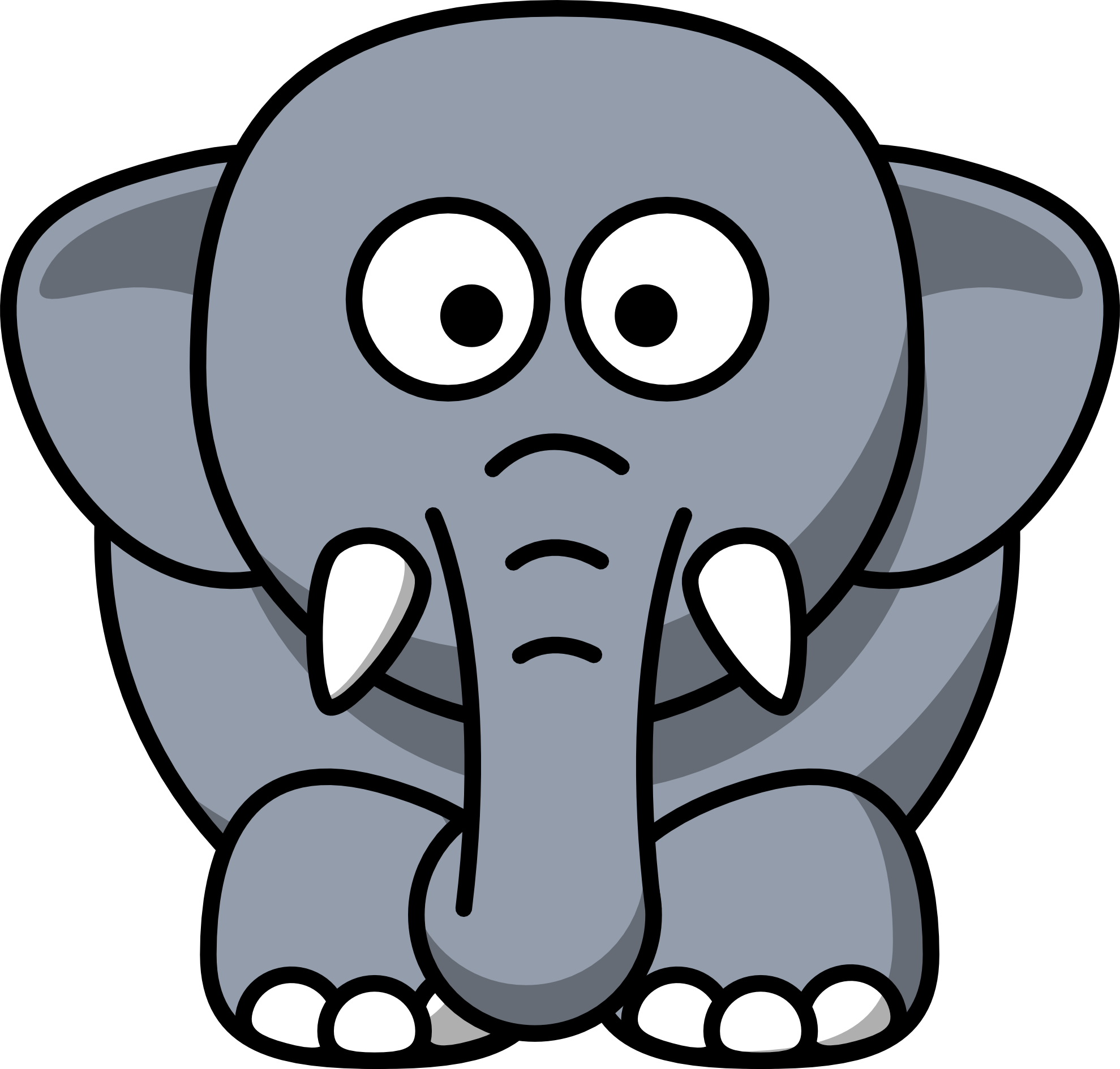 1979x1890 Free Elephant Clipart