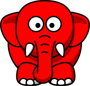298x285 Red Elephant Clip Art