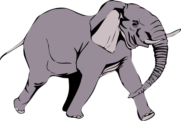 600x401 Elephant Clip Art Free Vector In Open Office Drawing Svg ( Svg