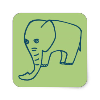 324x324 Elephant Trunk Stickers Zazzle