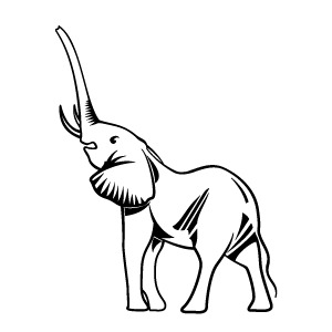 300x300 Elephant Vector Clip Art