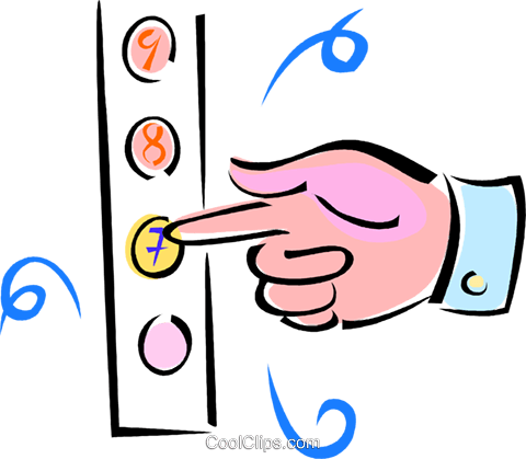 480x419 Hand Pushing Elevator Buttons Royalty Free Vector Clip Art