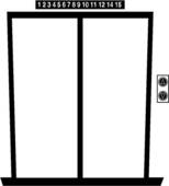 154x170 Black And White Elevator Clipart 2010469