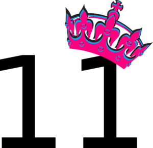 300x291 Pink Tilted Tiara And Number 11 Clip Art