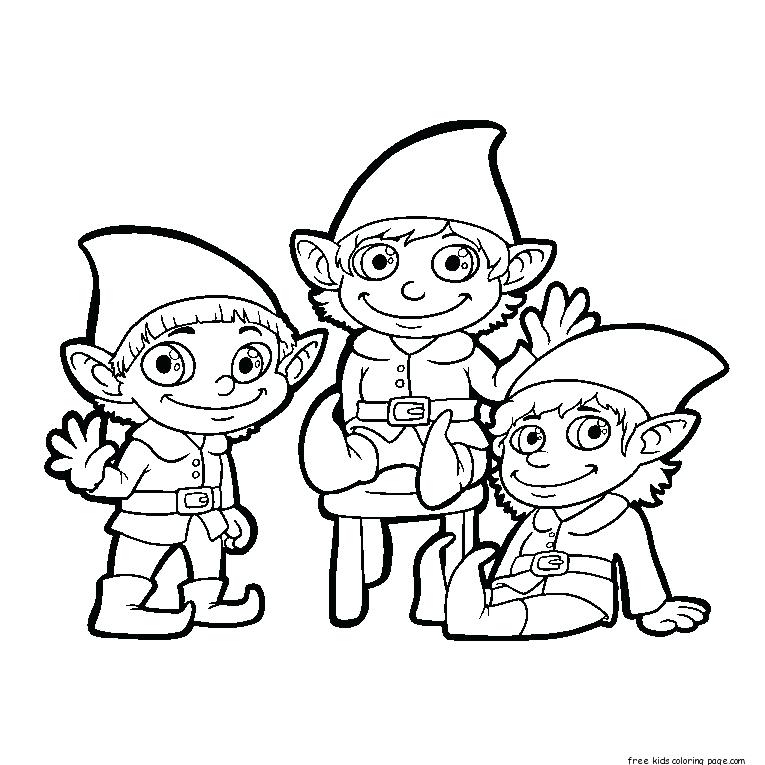 765x765 Elf Black And White Free Printable Pictures Clip Art Coloring
