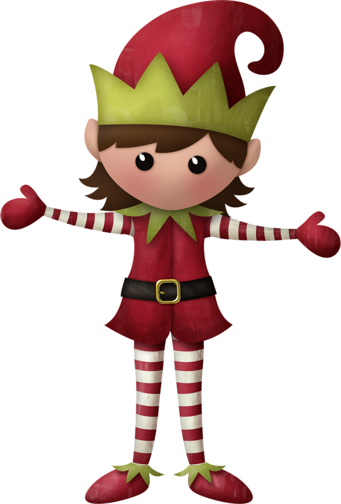694x1024 Girl Christmas Elf Clipart