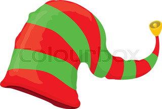 320x216 Christmas Hats Clip Art. Vector Cartoon Illustration With Simple