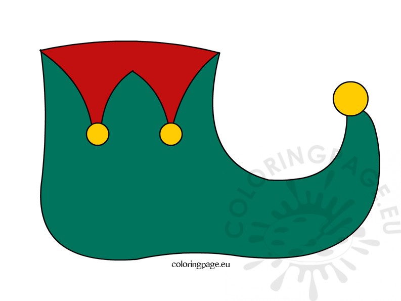 793x595 Elf Shoe Coloring Page