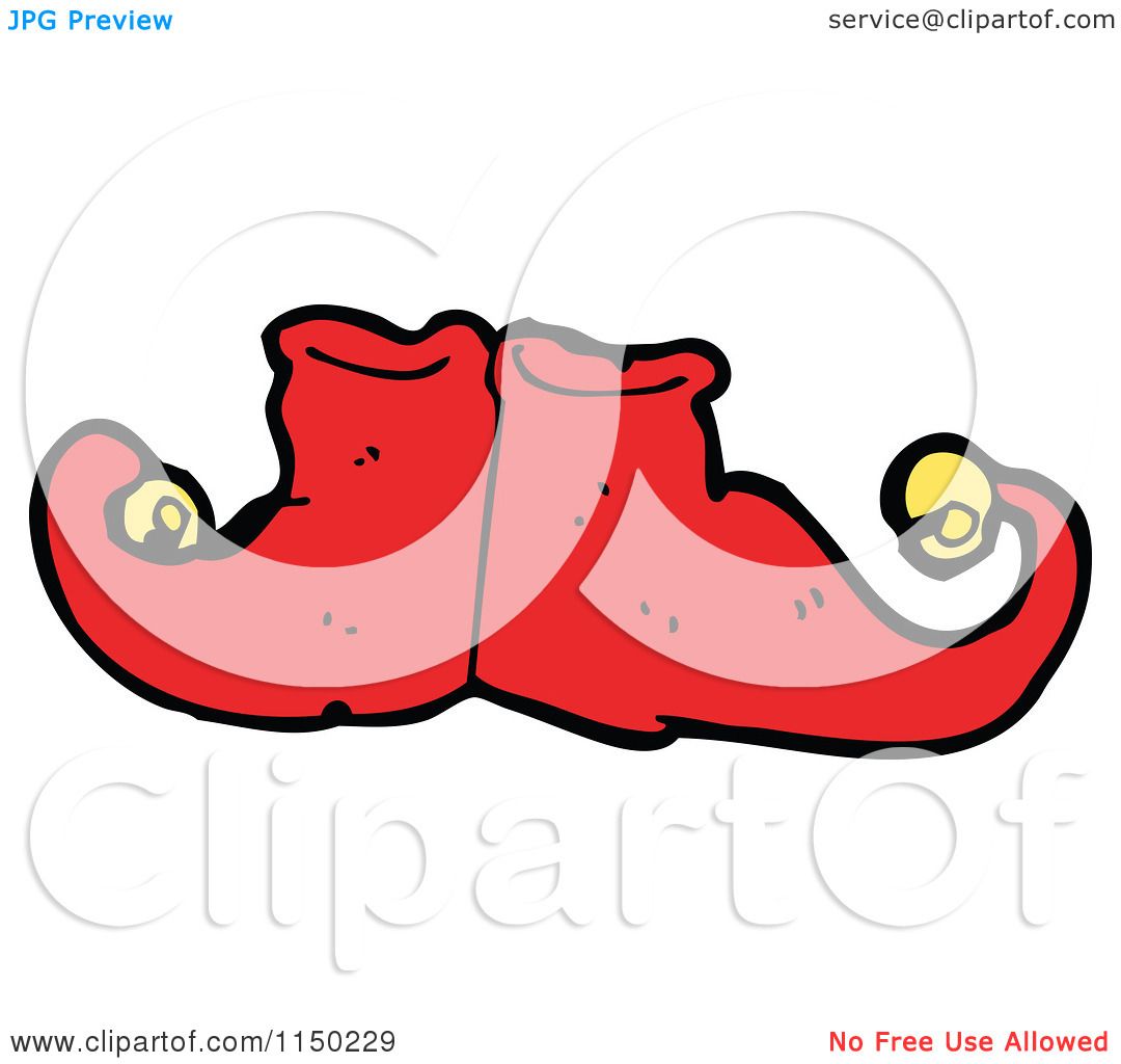 1080x1024 Cartoon Of Red Christmas Elf Shoes