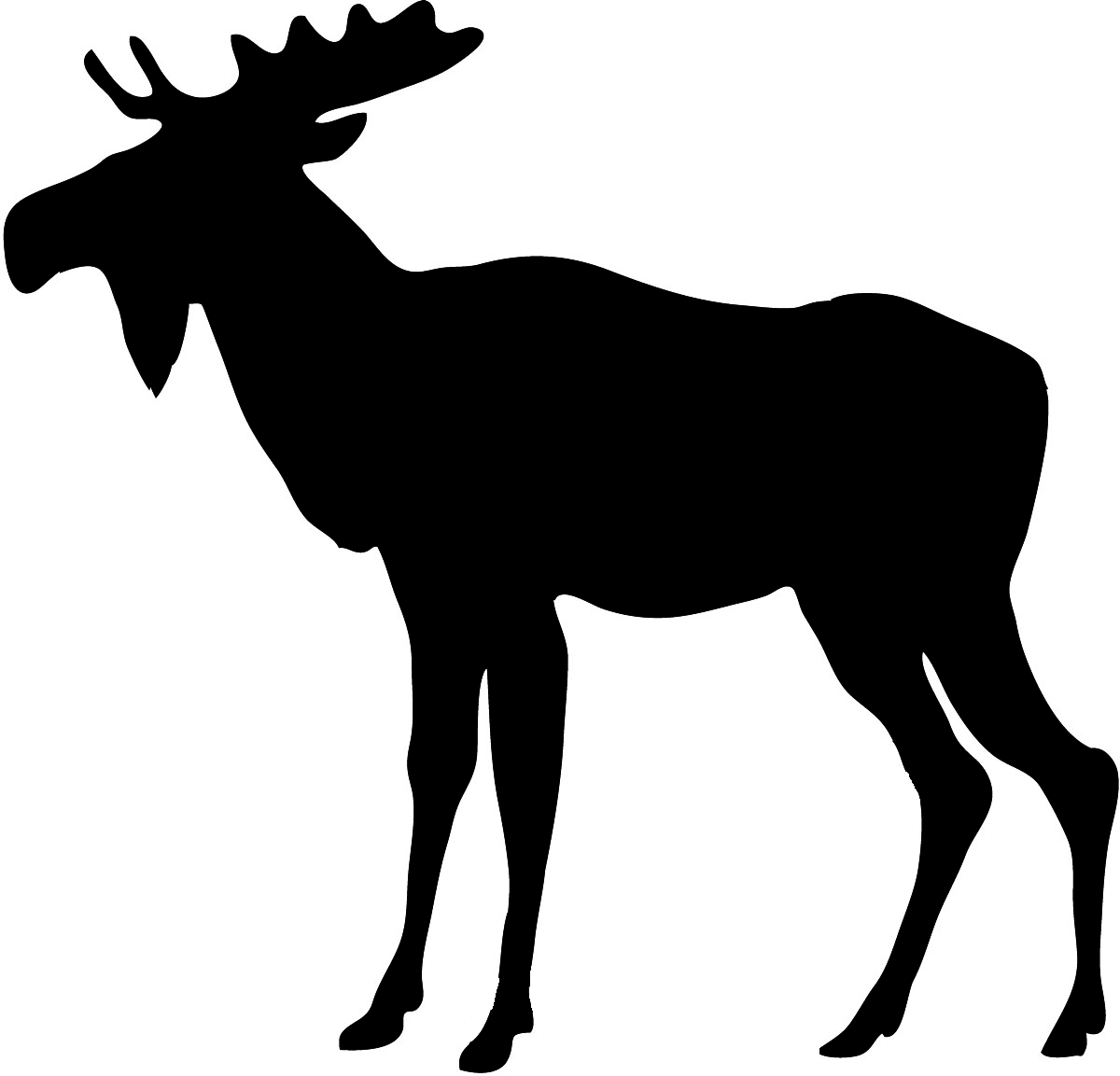 1200x1153 Free Moose Clipart Black And White Image