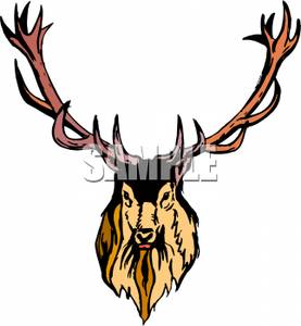 277x300 Head Of An Elk Clip Art Image