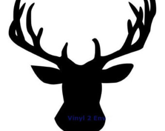 340x270 Deer Head Silhouette Etsy