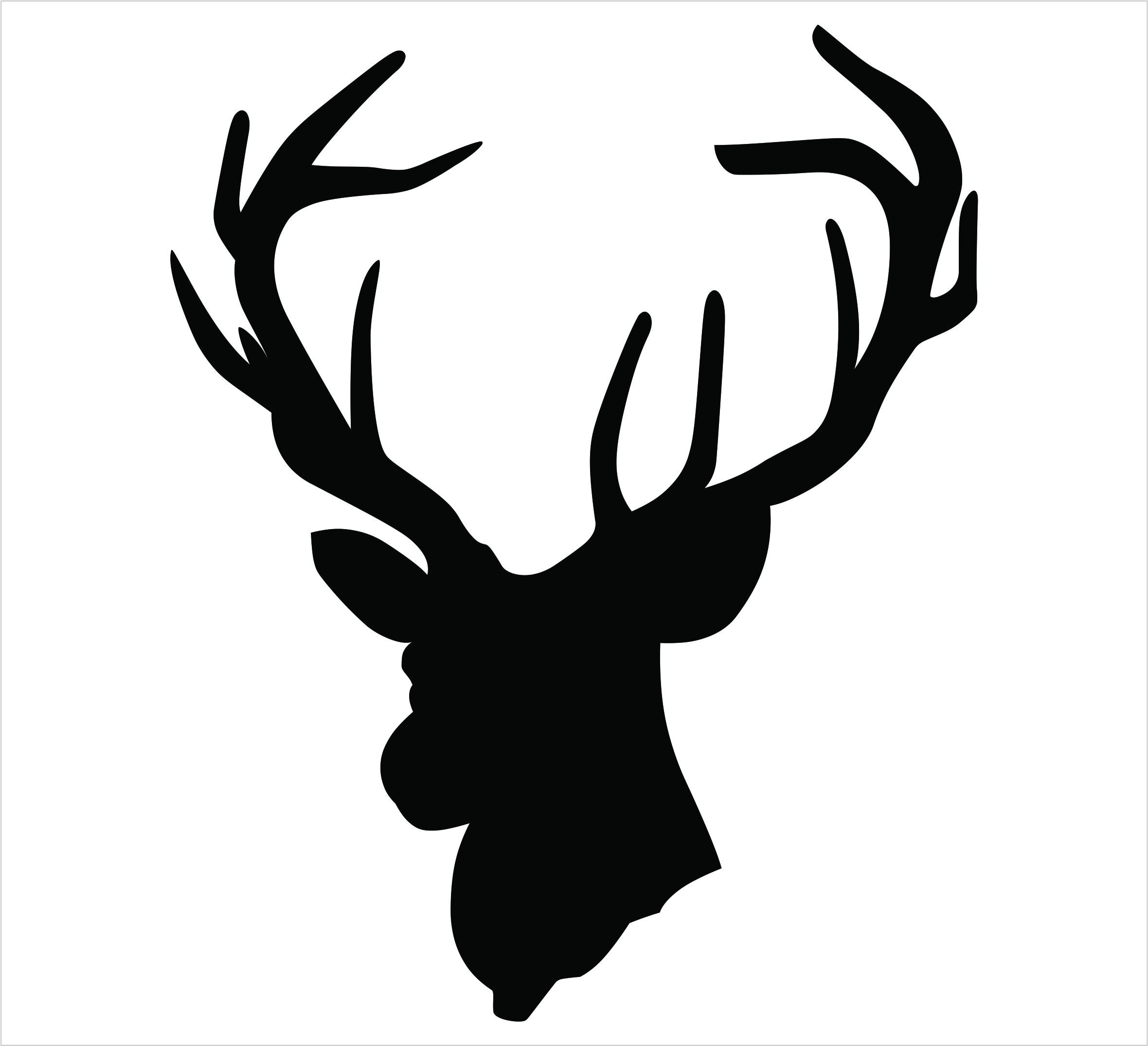 2360x2151 Hd Head Silhouette Deer Outline File Free