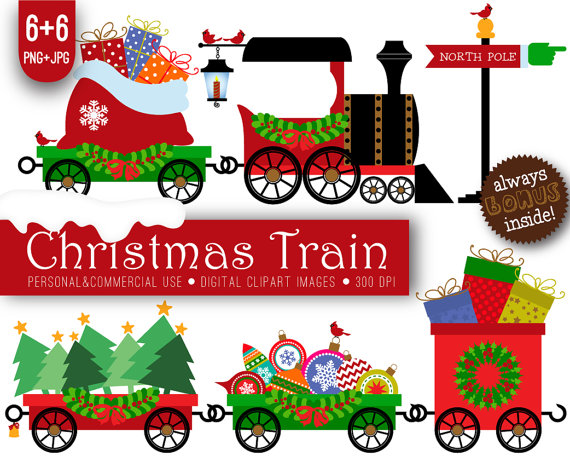 570x456 6 Christmas Train Clipart Xmas Christmas By Paperprintsdesign