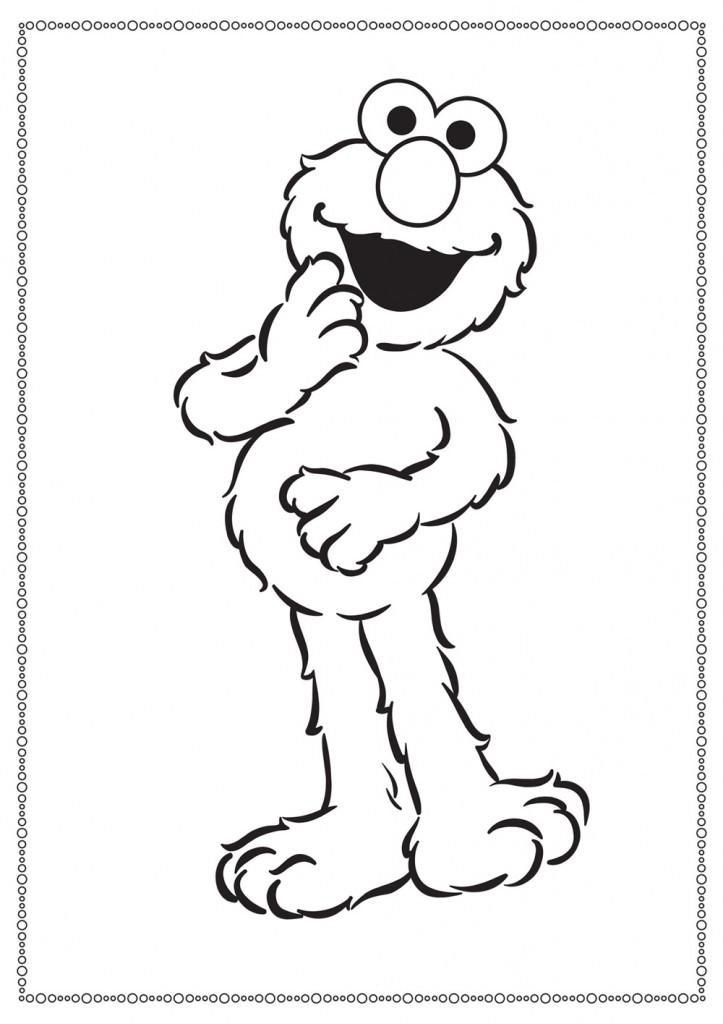 723x1024 Elmo Black And White Clipart