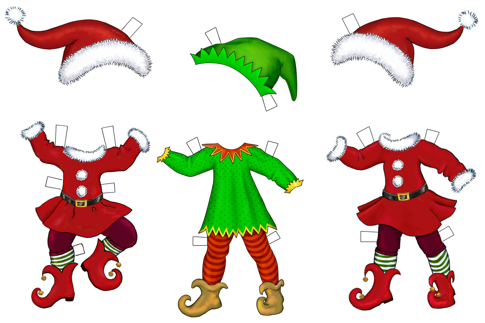 1575x1050 Cartoon Christmas Elves Clipart