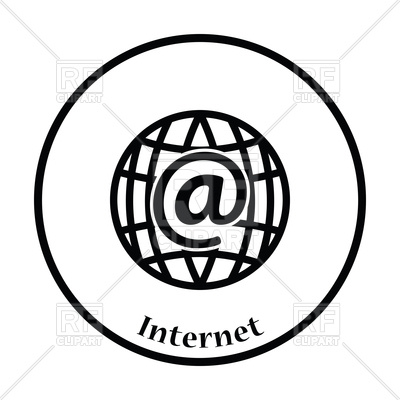 400x400 Global Email Icon Royalty Free Vector Clip Art Image