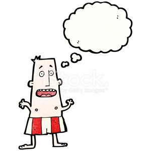 300x300 Cartoon Embarrassed Man In Underpants Premium Clipart