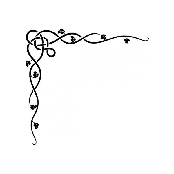 600x600 Celtic Vine Corner Clip Art Vector Clip Art