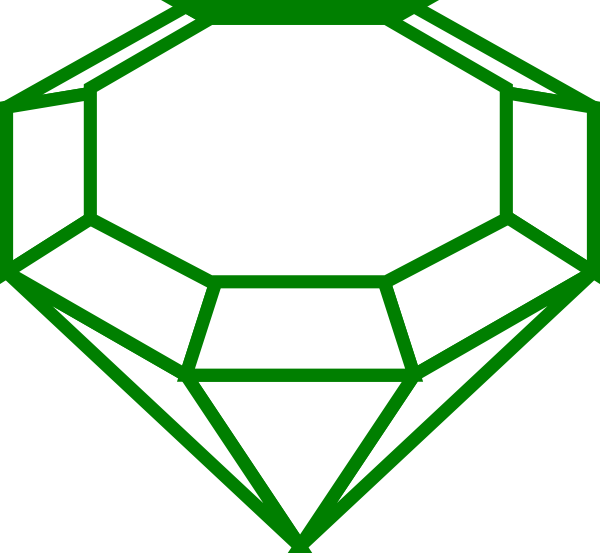 600x553 Emerald Clipart Black And White