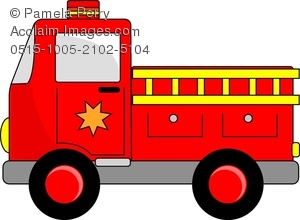 300x220 Art Image Of A Cartoon Fire Truck
