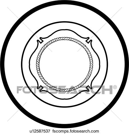 450x470 Clip Art Of , Badge, Department, Fire, Plaque, Fire Department